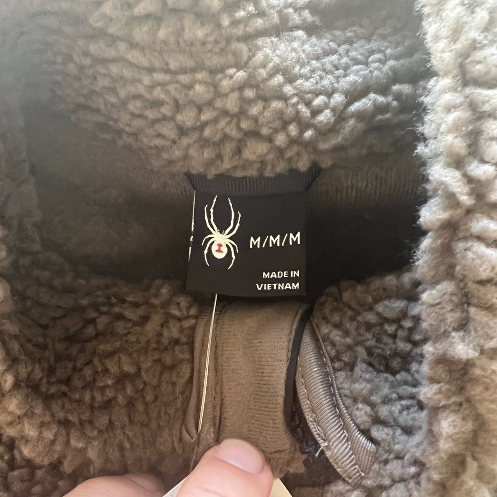 NWT Spyder Men's Size M Fur‎ Sherpa Militant Full Zip Jacket Pockets $129 (B1) - Picture 5 of 5